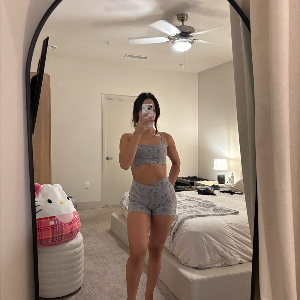 Alphalete Gray Sports Bra Set